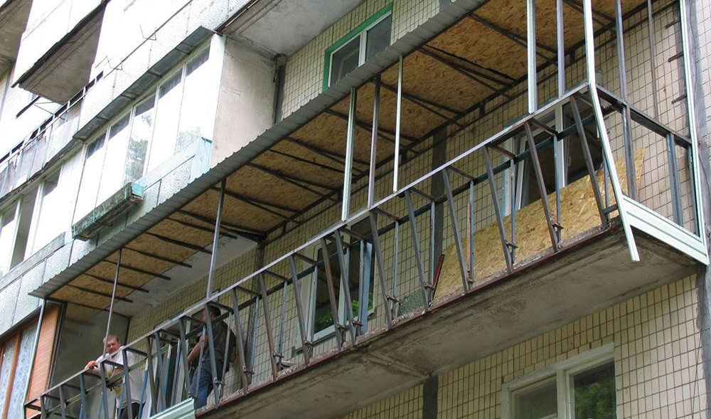 создание нового каркаса и укрепление балкона создание нового каркаса и укрепление балкона
