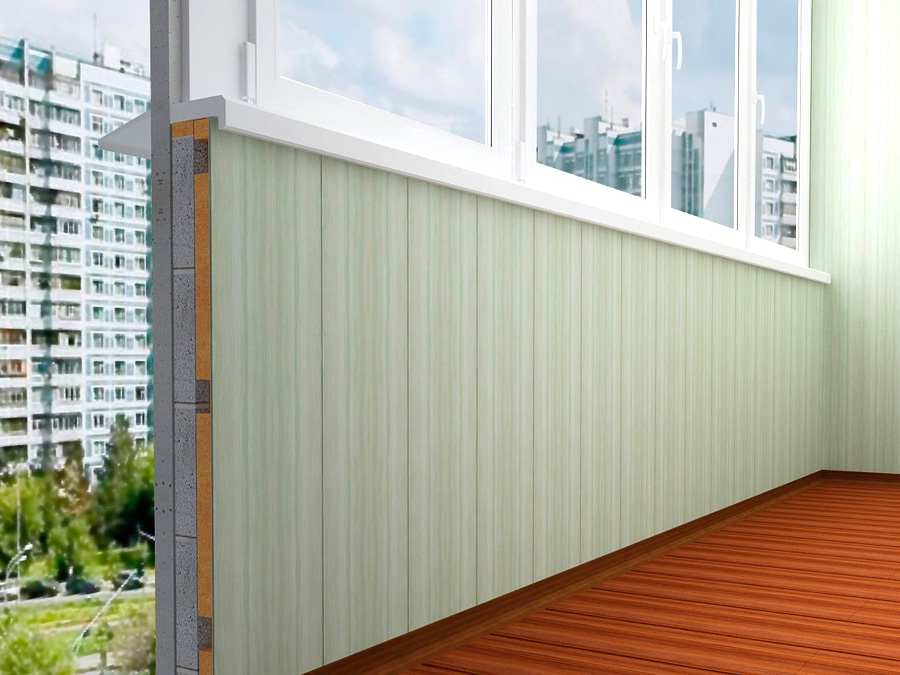 Преимущества обшивки балкона пластиковыми панелями